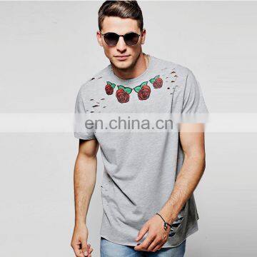 Wholesale Custom 2017 New Fashion Clothes summer short sleeve mens embroidery t shirt