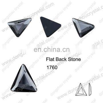 DZ-1760 triangle cut flat back crystal glass stones for jewelry