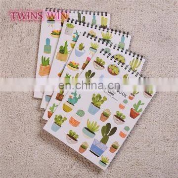 2018 Hot new products japan school stationery promotion gifts cute cactus design blank paper notebook cheap bulk