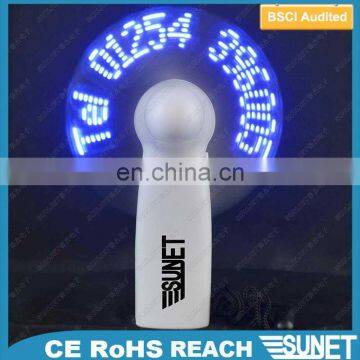 software digital custom programmable led message handheld fan