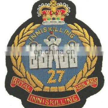 Regimental Bullion Wire Hand Made Embroidered Badges | Army Hand Made Badge