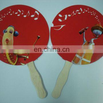 Cmyk Offset Two Both Side Printing Diy Paper Hand Fan photo-2