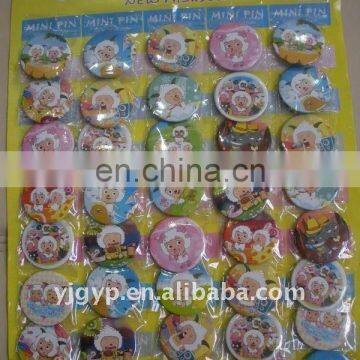 Hot sale Promotional Cartoon round Mini Metal Pin Badge