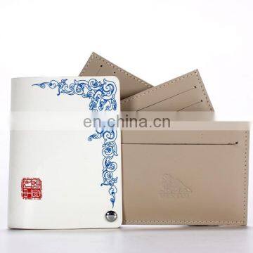 CUSTOM WHITE CHINA VINTAGE FEATURE TRADITIONAL LEATHER WALLET