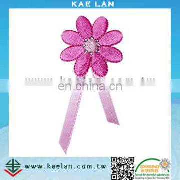 Custom flower embroidery accessory for garment