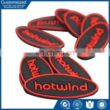 custom sew on clothing rubber patch