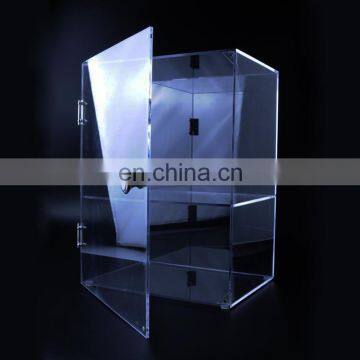 High Clear 2 Layer Acrylic Cosmetic Display Cabinet With Door photo-2