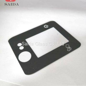 custom OEM cut to size 4.3inch chemical strengthened glass 1.1mm for POS payment terminal touch display