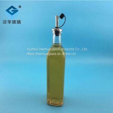 Wholesale 500 ml Square Olive Oil Glass Bottle photo-2