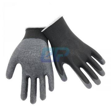 13G Polyester Wrinkle Latex Coated Gloves For Construction photo-2