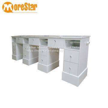 Wholesale Luxury Customized Triple Vent Salon Long Manicure Table photo-2