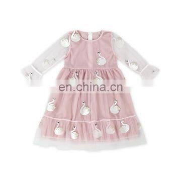 Spring Autumn Girls Dress Casual Long Sleeves Lace Mesh Floral Kids Dresses Girl Cute Princess Dress photo-3