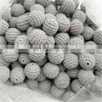 Hand Made Crochet Wood Teething Beads Safe for Baby photo-3