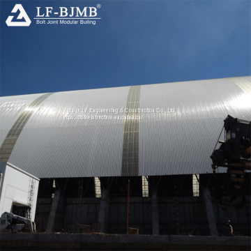Factory Bolt Ball Space Frame Coal Storage Roofing Structure Power Plant Shed Cememt photo-3
