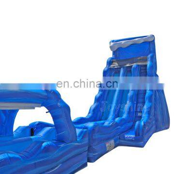 Giant Slip and Slide Tropical Inflatable Blue Wave Dual Water Slide With Pool photo-5