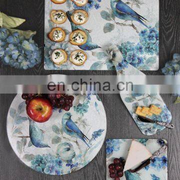 Wine Bottle Shaped Glass Cheese Board