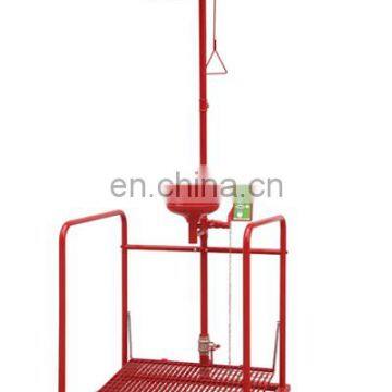 safety emergency shower with platform, free standing foot control safety shower