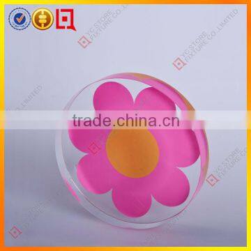 Nice flower printing acrylic display blocks crafts