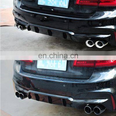 Dual Carbon Fiber Exhaust Tip #304 Stainless Steel Exhaust Pipe Muffler for BMW 5 Series G11 G10 photo-2