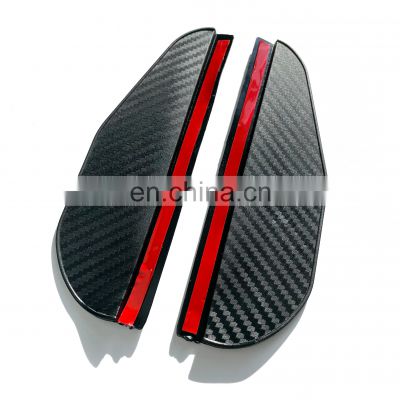 Car Accessories Side Rear Mirror Visor Rain Snow Guard Carbon Fiber Black Eyebrow