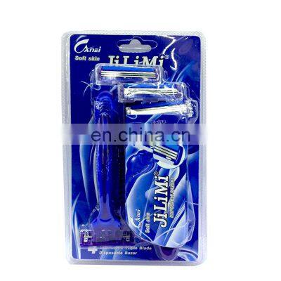 New innovative product shaver disposable 3 layer swedish blade manual men's shaver