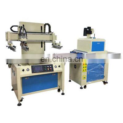 Micro adjustment semi-auto single color paper print silk screen printing machine with UV dryer