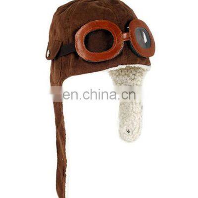 Wholesale custom children's hat autumn and winter warmth hot sale retro hot sale children's aviator hat airplane