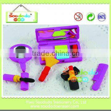 Mini Girl Make Up Sets Shaped Rubber Pencil Eraser