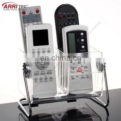 Clear Desktop Acrylic TV Remote Control Mobile Phone Storage Holder Organizer photo-2
