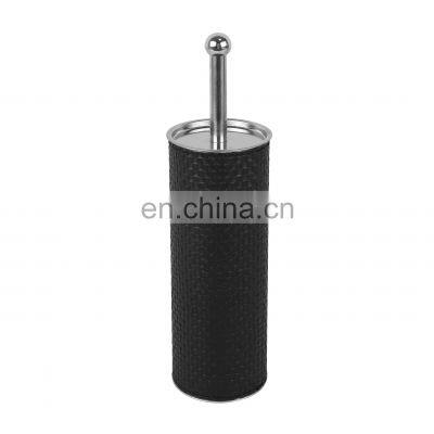 Bathroom Cleaning Tools Toilet Brush and Holder Set Brushed Black Color Metal Toilet Brush