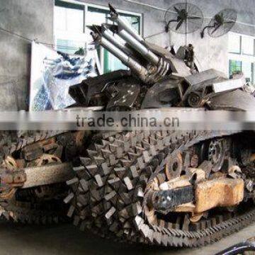 Garden Art Polished Stainless Steel Iron Car