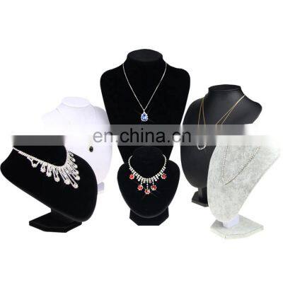 2022 Hot Selling Black Velvet Necklace Jewelry Display Rack Mannequin Organizer Displays Jewelry Display Stand photo-2