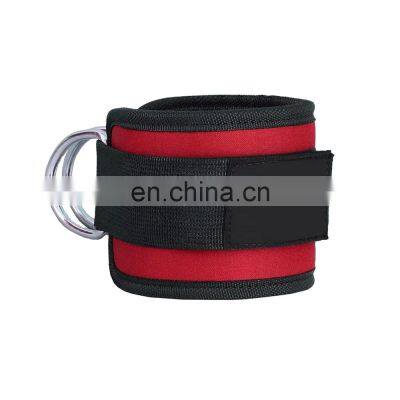 Adjustable Neoprene Padded Weight Workout Support Gym Ankle Cuffs Fitness Ankle Straps For Cable Machine photo-5