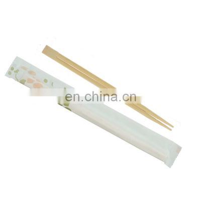 Natural Bamboo Disposable Wooden Shikisai Chopsticks with Custom Paper Sleeve Logo Printing