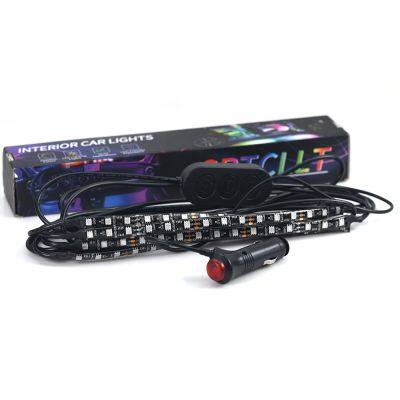 USB 12v Interior Car LED Lights RGBIC Waterproof 4 Line Design Music APP Control car led strip