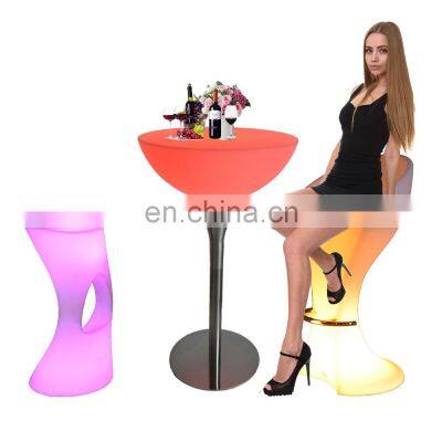 New Led Party Chairs /Rechargeable rgb colors glow night club furniture chair illuminated led fancy Bar Furniture Sets