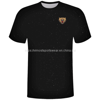 round neck full sublimated t-shirts with black colors