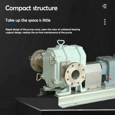 QinPing QP120S Stainless Steel Lobe Pump Servo Motor Transport High Viscosity Fluid Medium photo-3