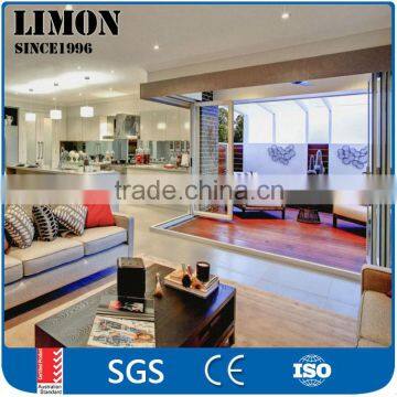 AS2047 best design aluminum glass bi folding door in factory price