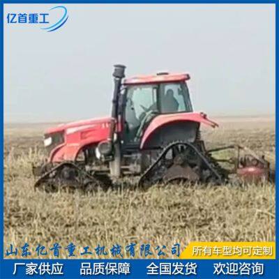 Tractor Modified With Triangular Track Wheels, Stable and Anti-skid in Swamp Terrain photo-4