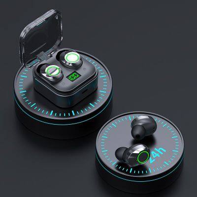 TWS Headphones 5.3 Wireless Blt Headset Earbuds Smart Large HD Mirror Screen Display Breathing Light Earphone photo-3