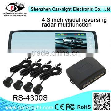 4.3 inch special rearview mirror with reverse camera display and parking sensor system