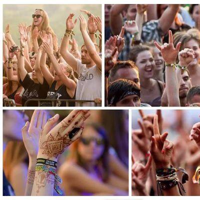 Custom Programmable Tag Rfid Fabric Disposable Wristbands Nfc Vip Ticket Festival Bracelet Woven Rfid Wristband Event photo-5