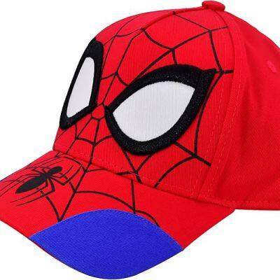 Marvel Spider-Man Dad Hat Adult Cotton Baseball Cap with Curved Brim and 3D Eyes
