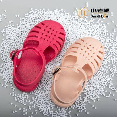 Direct Factory Sale PVC Compound Granule Shoes Soles Transparent Crystal Clear Rain Boots/Sandles for South American Market photo-3