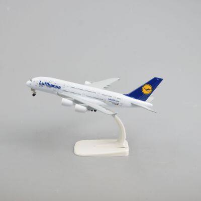 Модель самолета 20 см A380-800 LUFTHANSA, металлическая модель самолета, игрушка