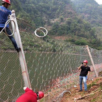 Cost Effective Flexible Woven Rockfall Barriers Stone Falling Ring Net Barrier for Explosion Protection in the Chemical Industry