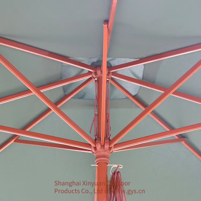 Commercial Modern Design Beech Wood Parasol, Wooden Patio and Garden Umbrella With 6 Ribs, Outdoor Furniture Umbrella photo-4