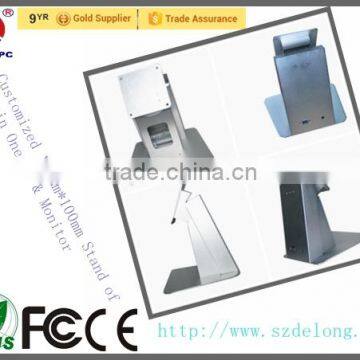 OEM customized full aluminum stand used for 10-22inch all in one pc desktop and lcd monitor
