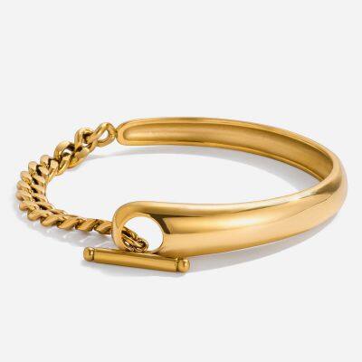 Bracelet en acier inoxydable résistant à la sueur et à l'eau avec un revêtement de TiN de 0,5 micron